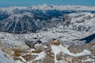 Hütte im Gebirge