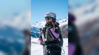 Tatjana Paller in der Skimo Abfahrt.