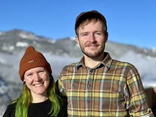 Die Pächter der Greizer Hütte, Halie und Christian.