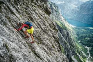 Philipp Reiter trainiert für seine Speedbegehung der Watzmann-Ostwand