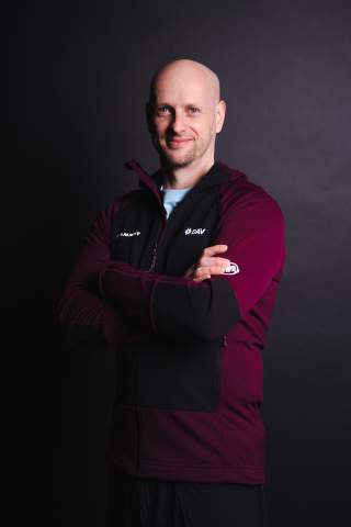 Mann in Mammutjacke