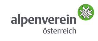Logo des Alpenvereins Österreich mit grünem Kreis und stilisierter weißer Edelweißblume.