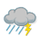 Dichte Wolken, Regenschauer und Gewitter wahrscheinlich